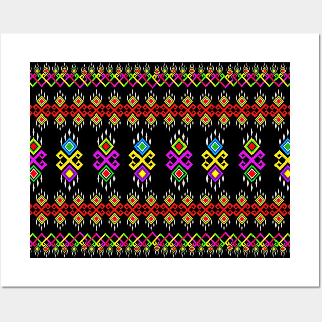 beautiful ethnic pattern Wall Art by noke pattern